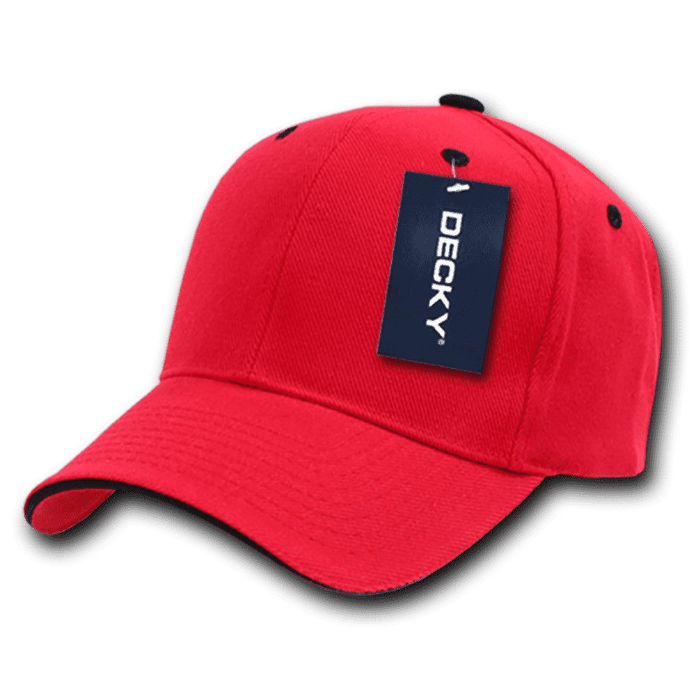 Decky 2003 Sandwich Visor Baseball Cap - Red Black - HIT a Double