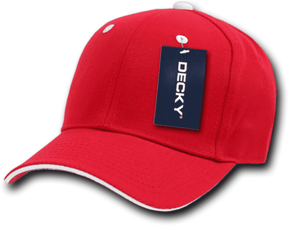 Decky 2003 Sandwich Visor Baseball Cap - Red White - HIT a Double