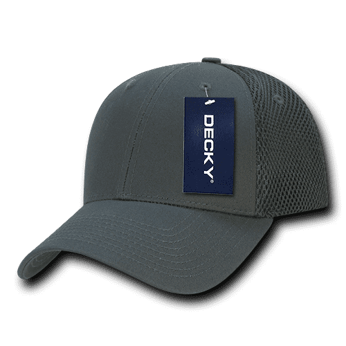 Decky 204 Low Crown Air Mesh Baseball Cap - Charcoal - HIT A Double