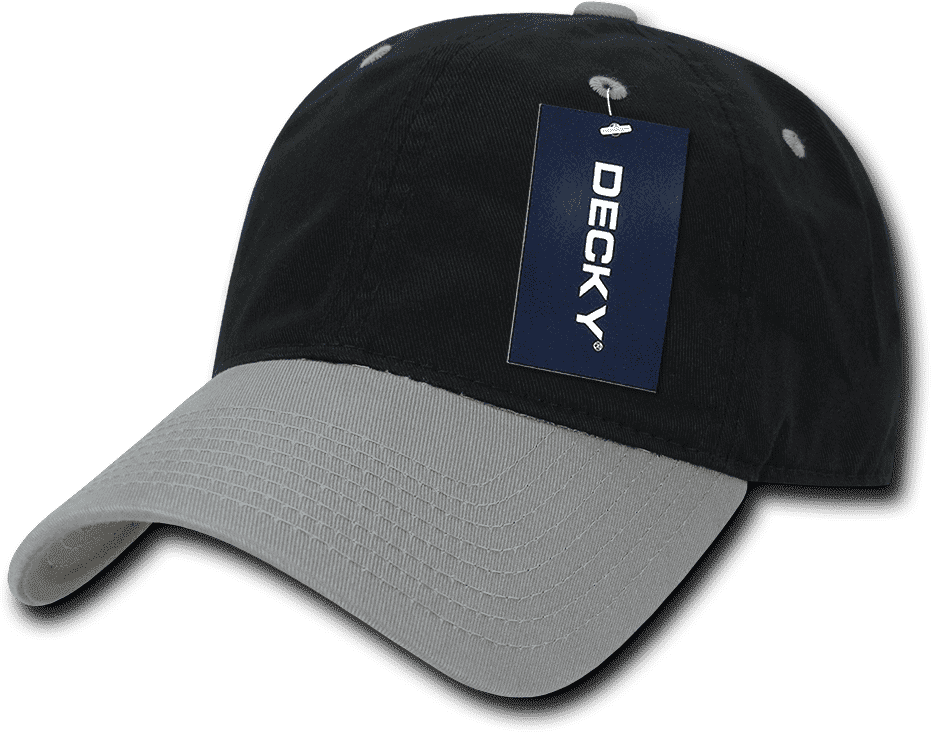Decky 205 Relaxed Washed Cotton Cap - Black Gray - HIT a Double