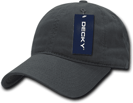 Decky 205 Relaxed Washed Cotton Cap - Charcoal - HIT A Double
