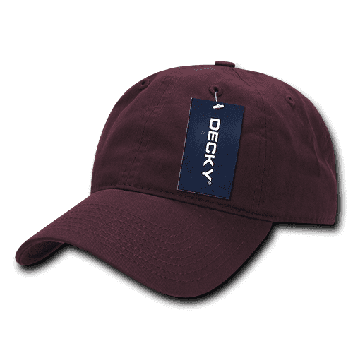 Decky 205 Relaxed Washed Cotton Cap - Maroon - HIT A Double