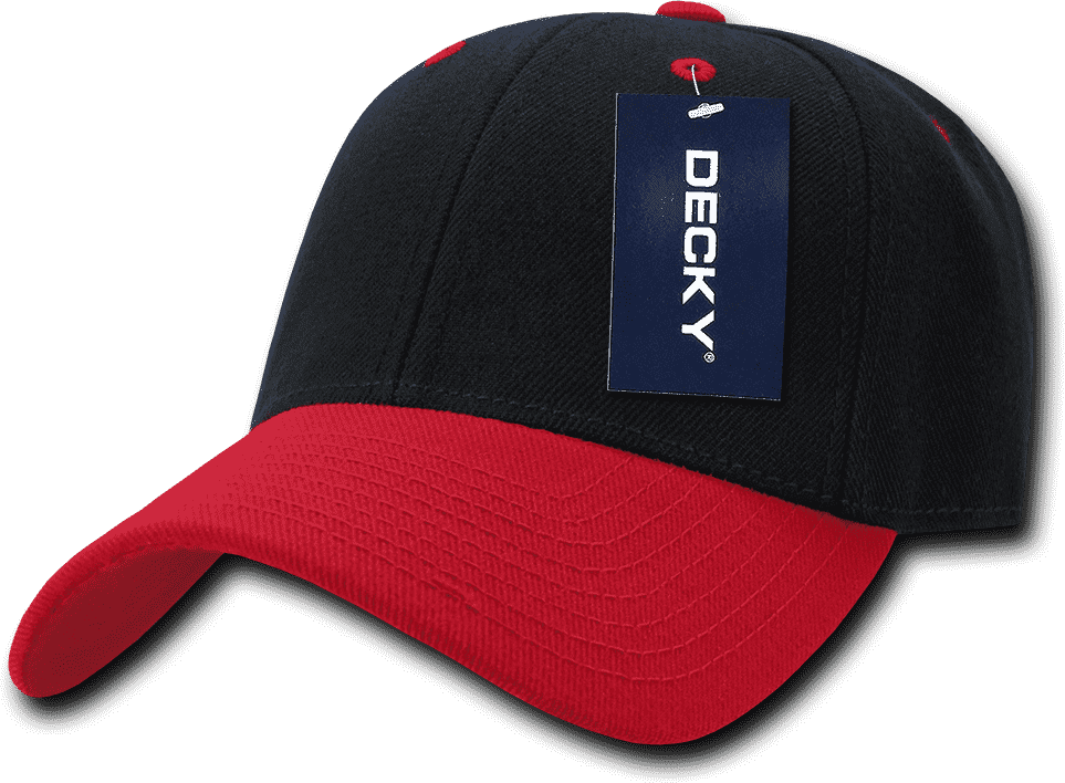 Decky 206 Low Structured Baseball Cap - Black Red - HIT a Double