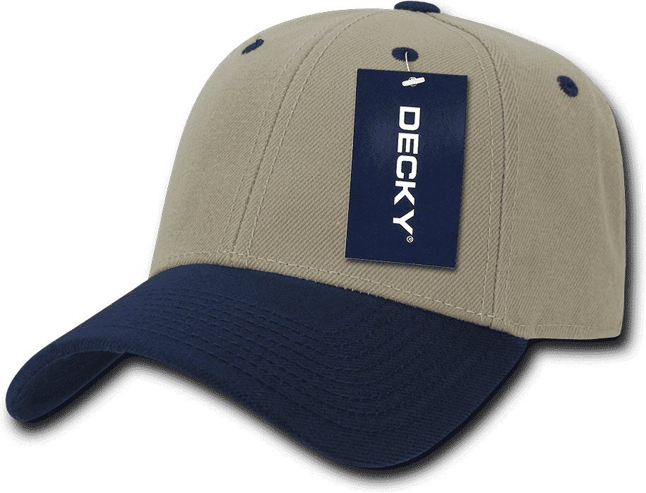Decky 206 Low Structured Baseball Cap - Khaki Navy - HIT a Double