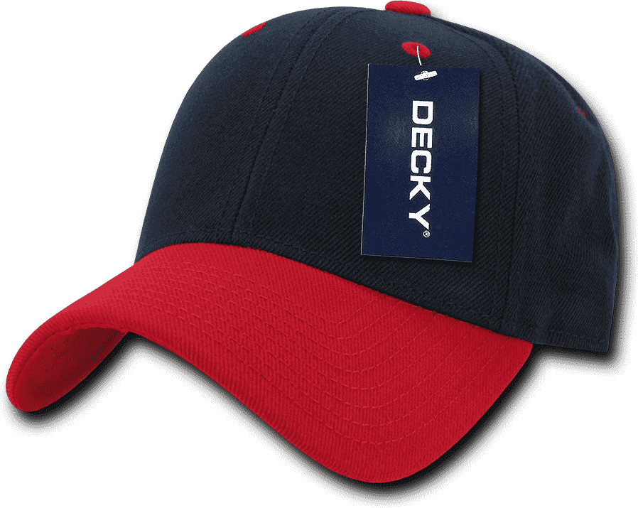 Decky 206 Low Structured Baseball Cap - Navy Red - HIT a Double