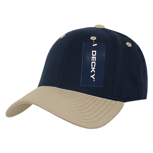 Decky 206 Low Structured Baseball Cap - Navy Vegas Gold - HIT a Double
