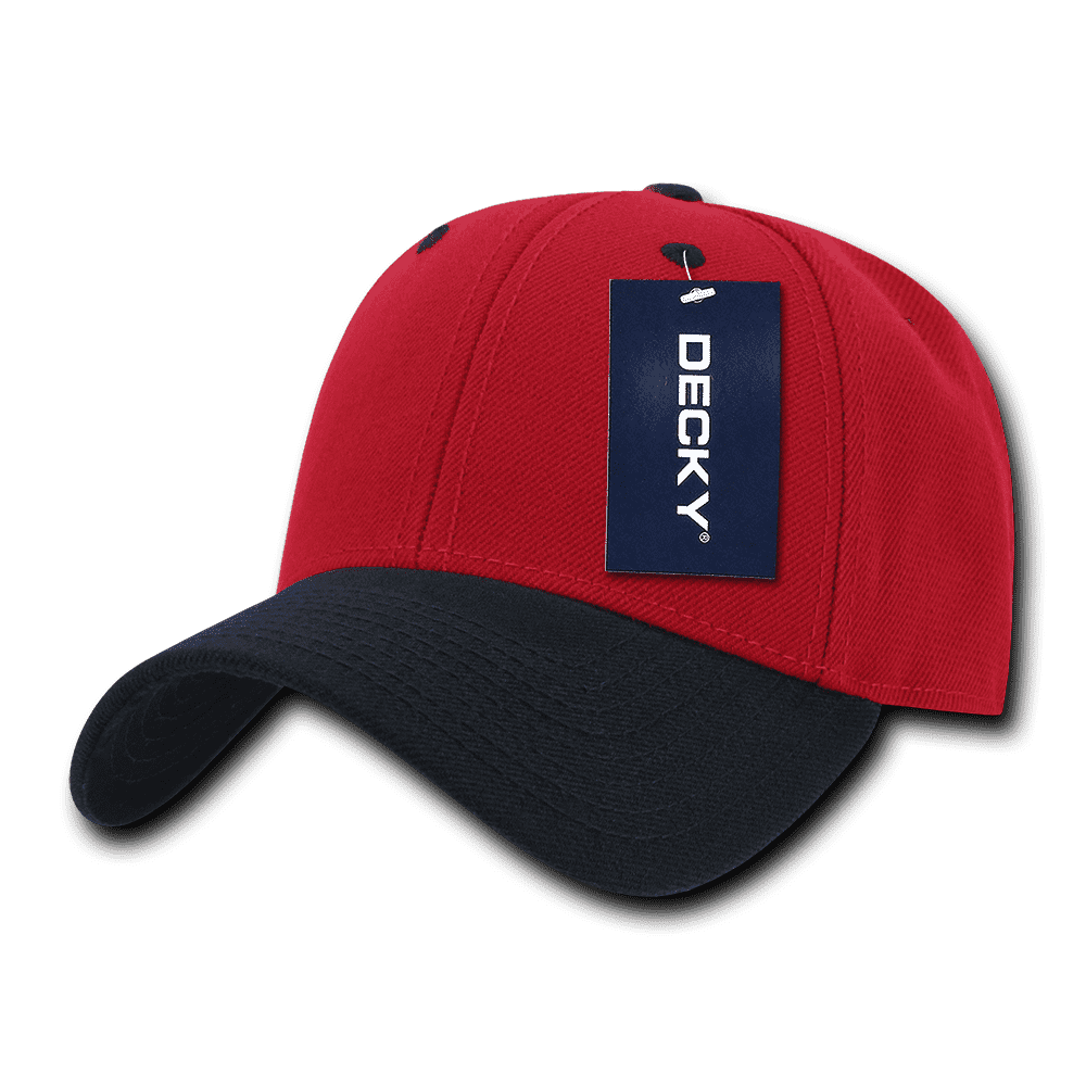 Decky 206 Low Structured Baseball Cap - Red Navy - HIT a Double