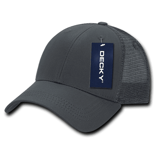 Decky 214 Low Crown Mesh Golf Cap - Charcoal Charcoal - HIT A Double