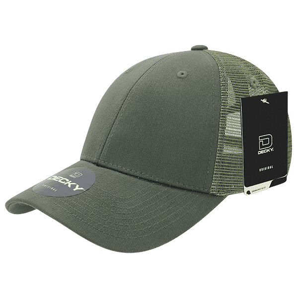 Decky 214 Low Crown Mesh Golf Cap - Olive Olive - HIT a Double