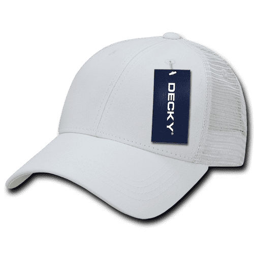 Decky 214 Low Crown Mesh Golf Cap - White White - HIT a Double