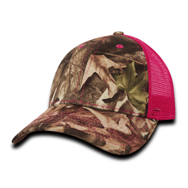 Decky 218 Structured Camo Trucker Cap - GBR Camo Pink - HIT a Double
