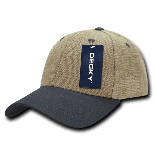 Decky 230 Low Crown Structured Jute Hat - Dark Gray - HIT a Double