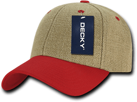 Decky 230 Low Crown Structured Jute Hat - Red - HIT a Double