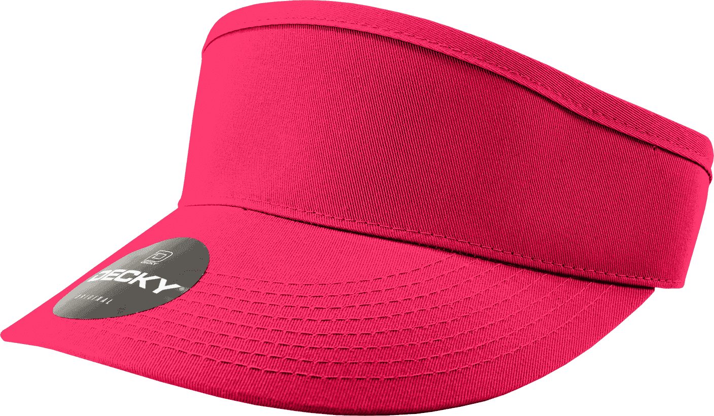 Decky 3015 High Profile Cotton Visors - Hot Pink - HIT a Double