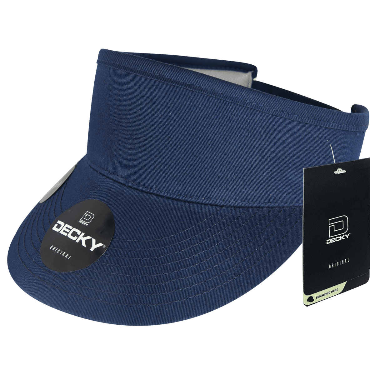 Decky 3015 High Profile Cotton Visors - Navy - HIT a Double