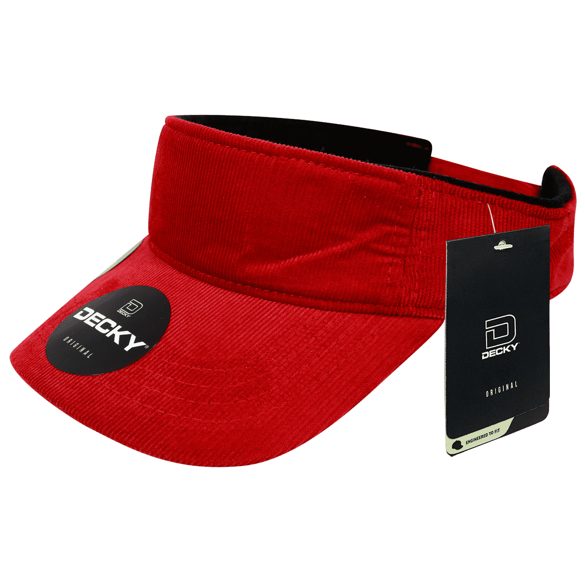 Decky 4004 Corduroy Visor - Red - HIT a Double