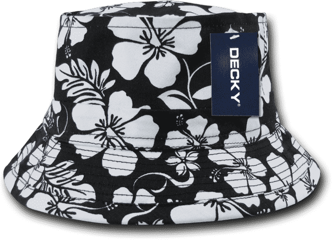 Decky 454 Floral Fisherman Hat - Black - HIT a Double