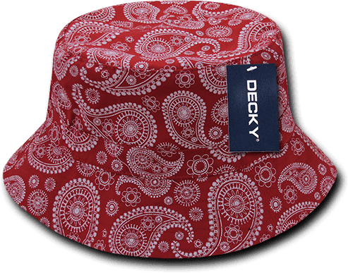 Decky 459 Paisley Bucket Hat - Red - HIT a Double