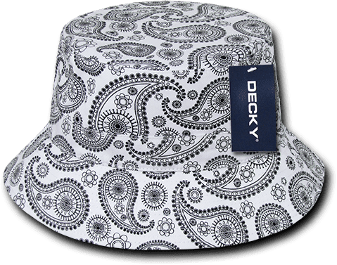 Decky 459 Paisley Bucket Hat - White - HIT a Double