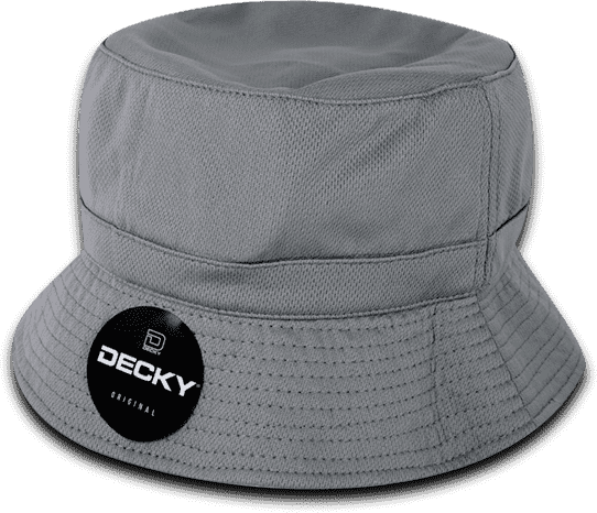 Decky 5110 Mesh Bucket Hat - Charcoal - HIT a Double