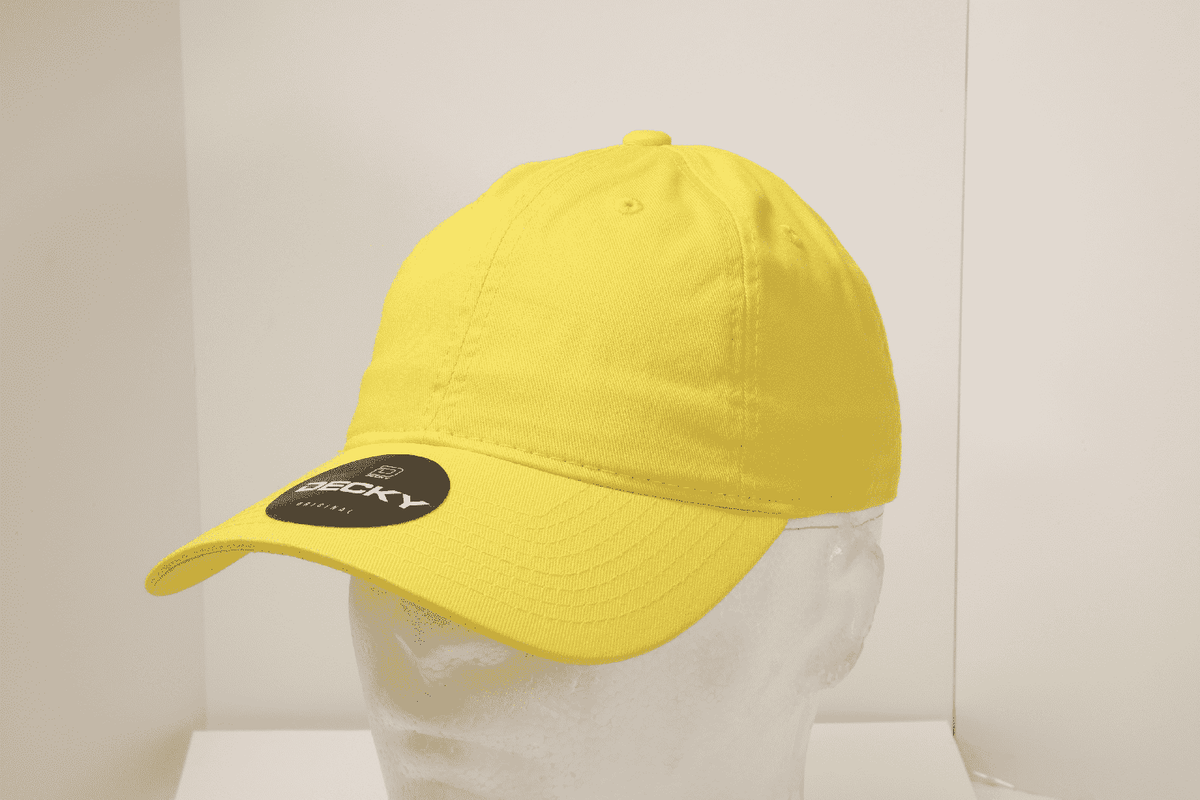 Decky 5120 Women&#39;s Relaxed Washed Cotton Cap - Yellow - HIT a Double