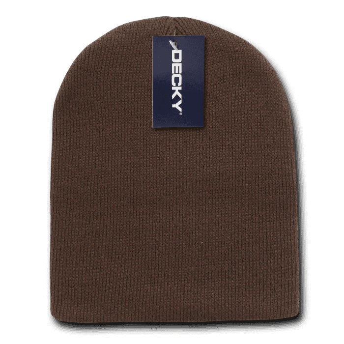 Decky 614 Acrylic Short Knit Cap - Brown - HIT a Double