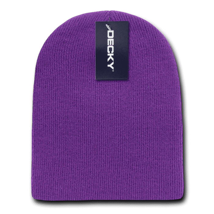 Decky 614 Acrylic Short Knit Cap - Purple - HIT a Double