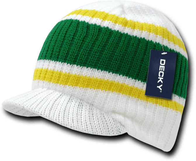 Decky 620 Stripped College Jeep Cap - White Green Yellow - HIT a Double
