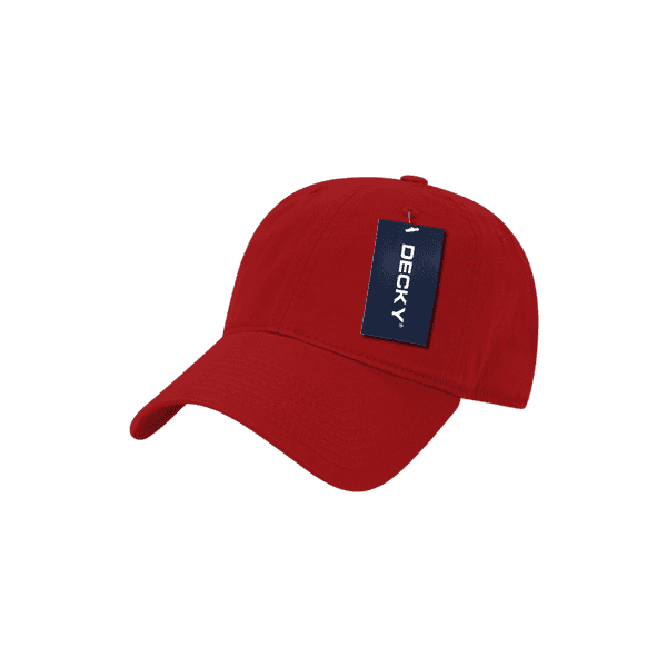 Decky 7005 Kids Relaxed Washed Cotton Cap - Red - HIT a Double