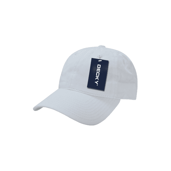 Decky 7005 Kids Relaxed Washed Cotton Cap - White - HIT a Double