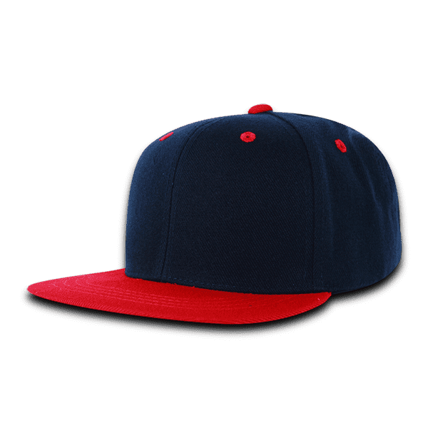Decky 7011 Youth Snapback Cap - Navy Red - HIT A Double