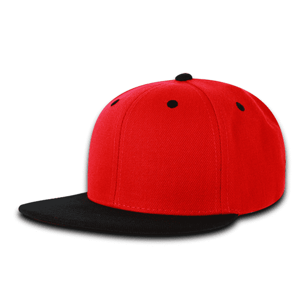 Decky 7011 Youth Snapback Cap - Red Black - HIT A Double