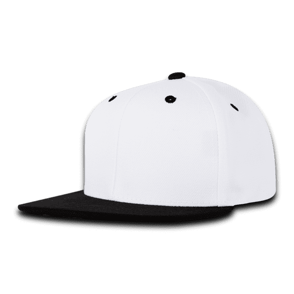 Decky 7011 Youth Snapback Cap - White Black - HIT A Double