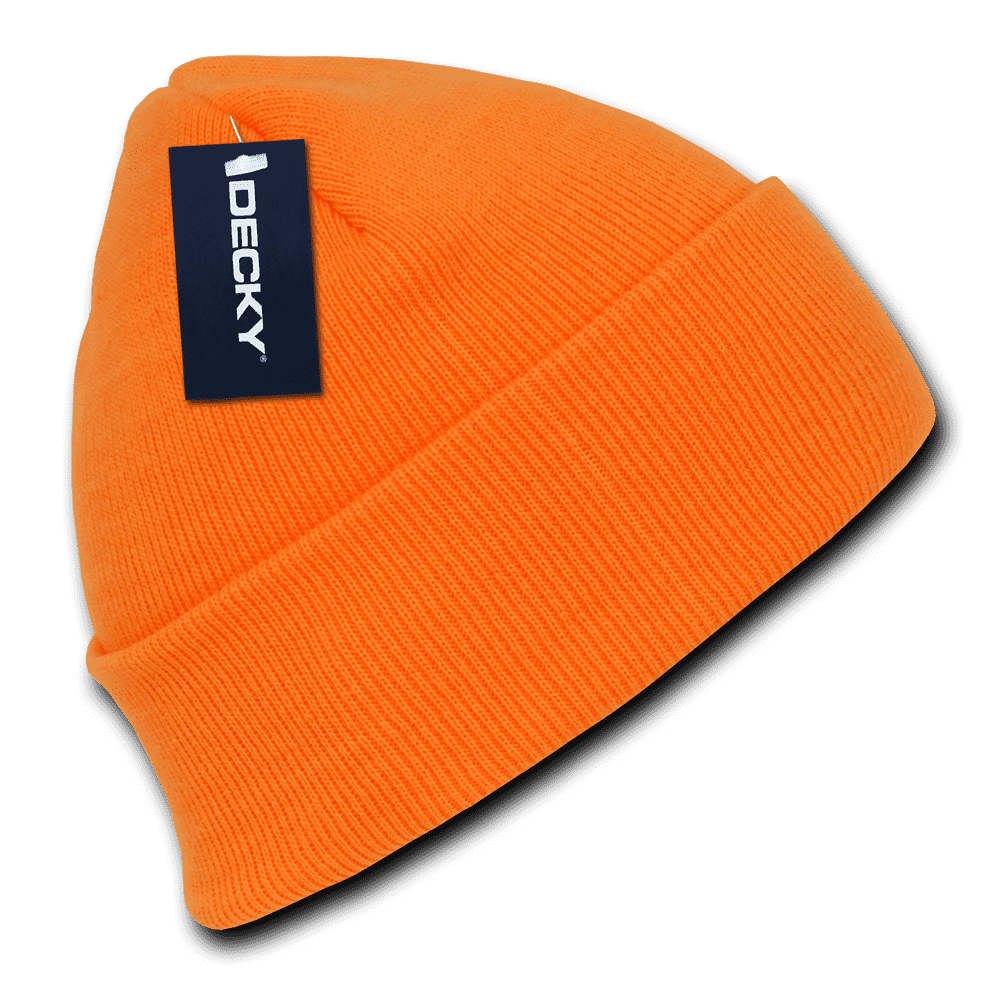 Decky 813 Neon Acrylic Beanie (Long) - Orange - HIT a Double