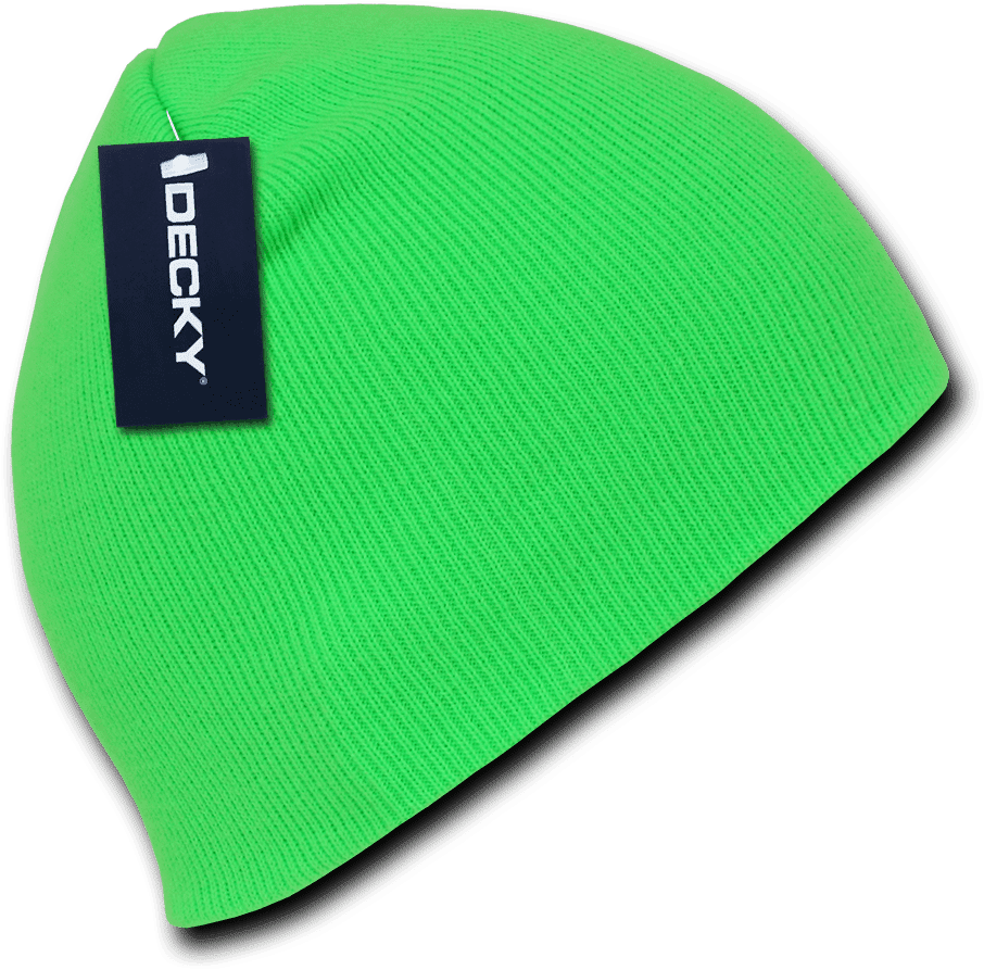 Decky 814 Neon Acrylic Short Beanie - Green - HIT a Double