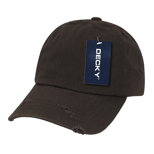 Decky 959 Vintage Frayed Polo Cap - Brown - HIT a Double