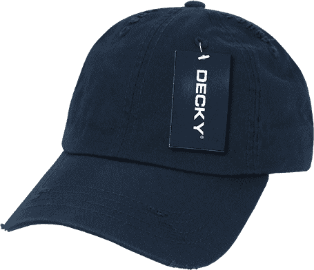 Decky 959 Vintage Frayed Polo Cap - Navy - HIT a Double
