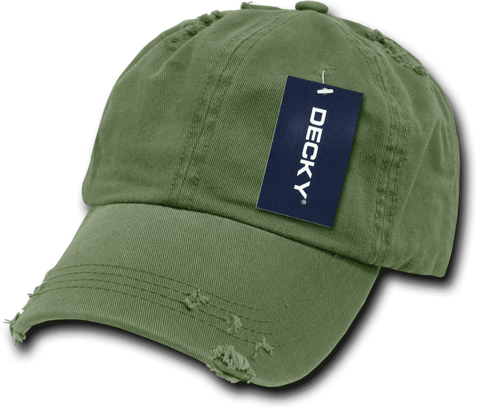 Decky 959 Vintage Frayed Polo Cap - Olive - HIT a Double