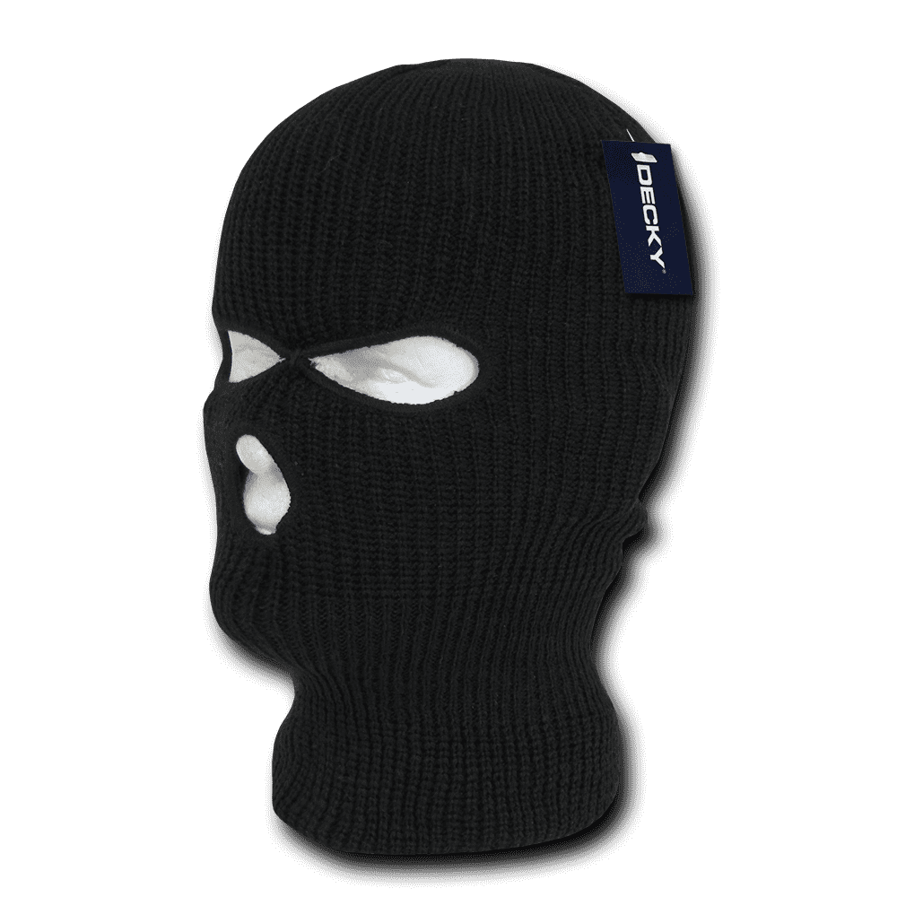 Decky 970 Face Mask 3 Holes Beanie - Black - HIT a Double