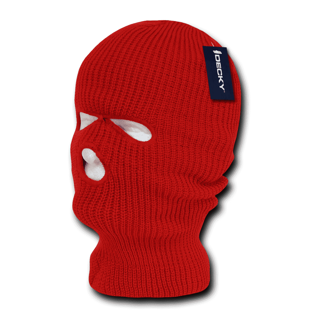 Decky 970 Face Mask 3 Holes Beanie - Red - HIT A Double