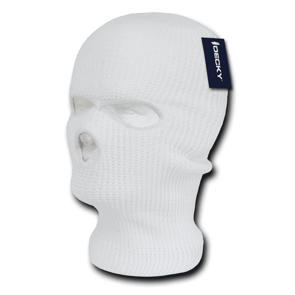 Decky 970 Face Mask 3 Holes Beanie - White - HIT a Double