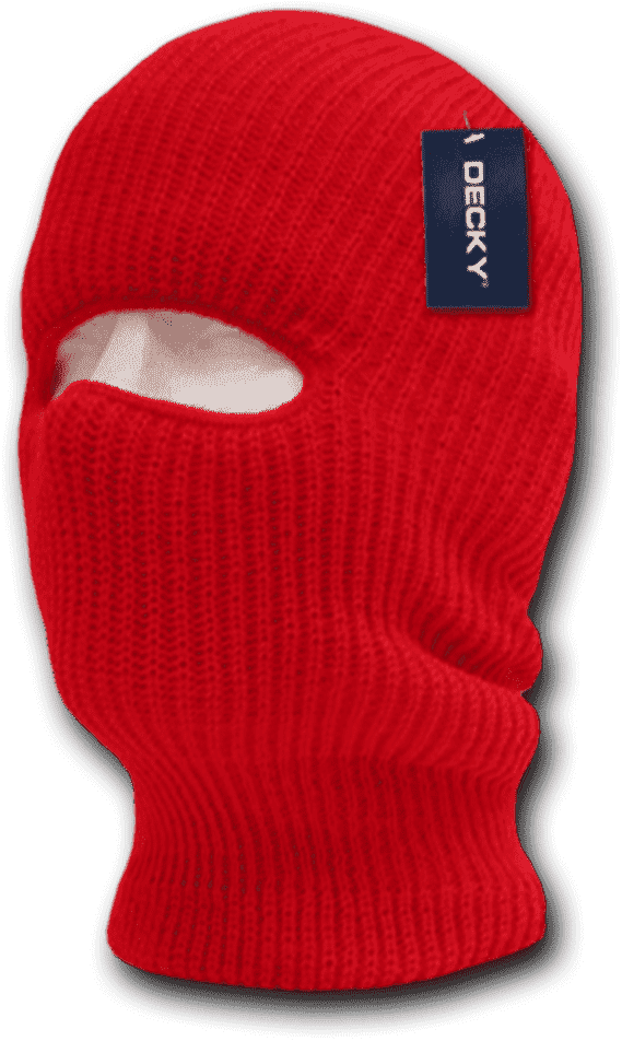 Decky 971 Face Mask 1 Hole Beanie - Red - HIT A Double