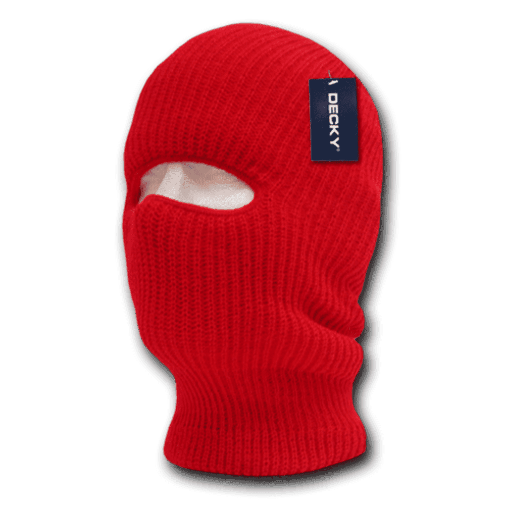 Decky 971 Face Mask 1 Hole Beanie - Red - HIT A Double