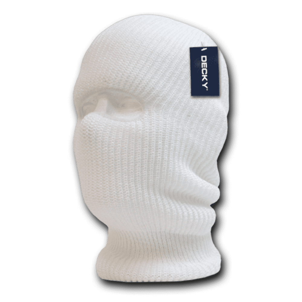 Decky 971 Face Mask 1 Hole Beanie - White - HIT A Double