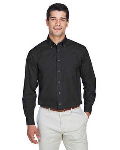 Devon & Jones D620T Men's Tall Crown Woven Collection Solid Broadcloth - Black - HIT a Double