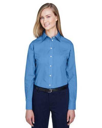 Devon & Jones D620W Ladies' Crown Woven Collection Solid Broadcloth - French Blue - HIT a Double