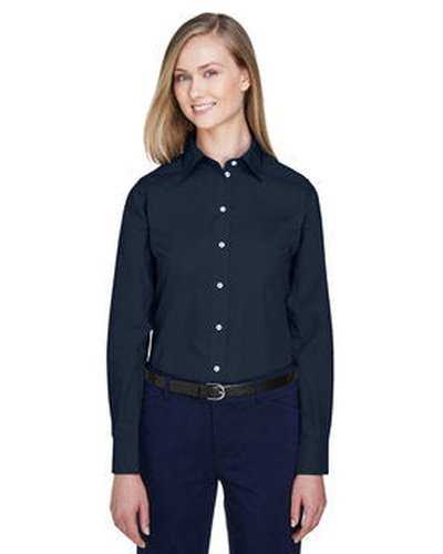 Devon &amp; Jones D620W Ladies&#39; Crown Woven Collection Solid Broadcloth - Navy - HIT a Double