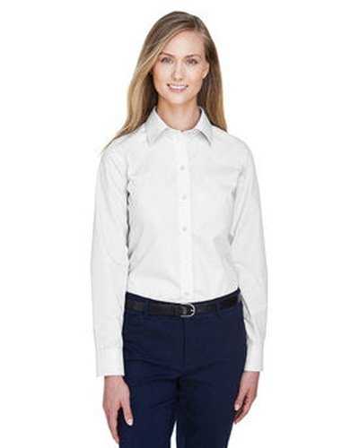 Devon & Jones D620W Ladies' Crown Woven Collection Solid Broadcloth - White - HIT a Double