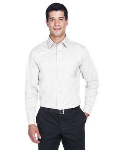 Devon &amp; Jones DG530T Men&#39;s Tall Crown Woven Collection Solid Stretch Twill - White - HIT a Double