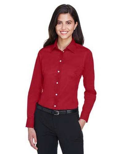 Devon &amp; Jones DG530W Ladies&#39; Crown Woven Collection Solid Stretch Twill - Red - HIT a Double